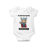 Little Thunder Warrior Graphic Romper - WHITE - New Born (Chest 14")