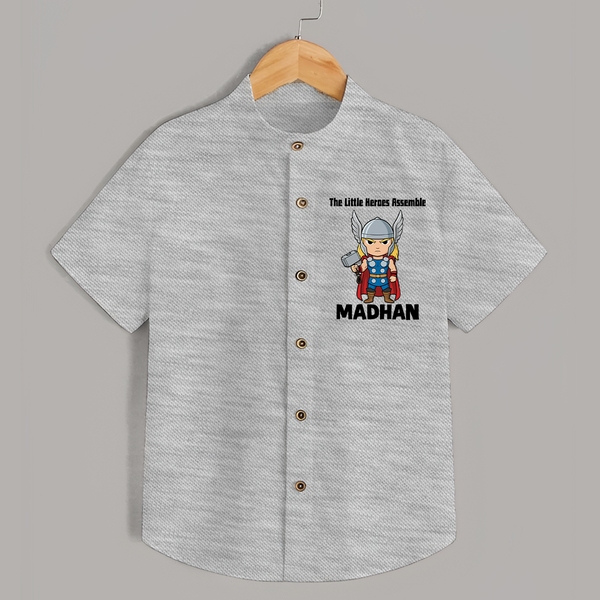 Little Thunder Warrior Graphic Shirt - GREY - 0 - 6 Months Old (Chest 23")