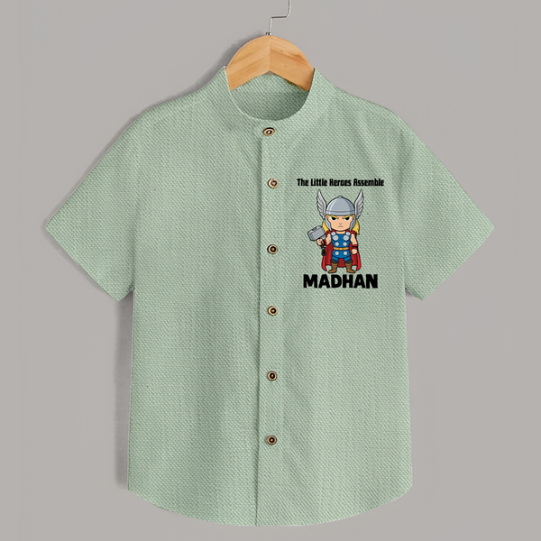 Little Thunder Warrior Graphic Shirt - MINT GREEN - 0 - 6 Months Old (Chest 23")