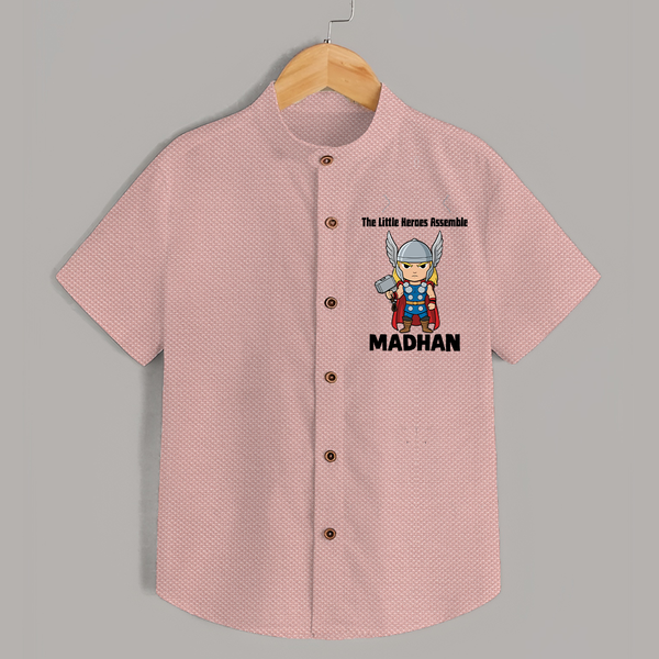 Little Thunder Warrior Graphic Shirt - PEACH - 0 - 6 Months Old (Chest 23")