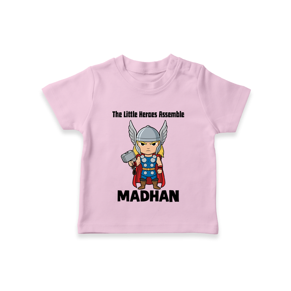 Little Thunder Warrior Graphic TShirt - BABY PINK - 0-5 Months Old (Chest 17")