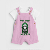 After Snacks Superhero Squad Dungaree - BABY PINK - 0 - 5 Months Old (Chest 18")