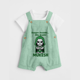 After Snacks Superhero Squad Dungaree - MINT GREEN - 0 - 5 Months Old (Chest 18")