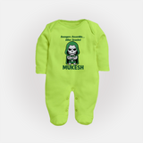 After Snacks Superhero Squad Full Body Suit - LIME GREEN - New Born (Chest 7.5")