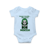 After Snacks Superhero Squad Romper - BABY BLUE - New Born (Chest 14")