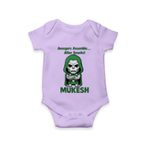 After Snacks Superhero Squad Romper - LILAC - New Born (Chest 14")