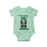 After Snacks Superhero Squad Romper - MINT GREEN - New Born (Chest 14")