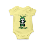 After Snacks Superhero Squad Romper - PASTEL YELLOW - New Born (Chest 14")