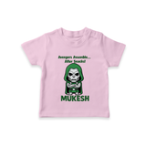 After Snacks Superhero Squad TShirt - BABY PINK - 0-5 Months Old (Chest 17")