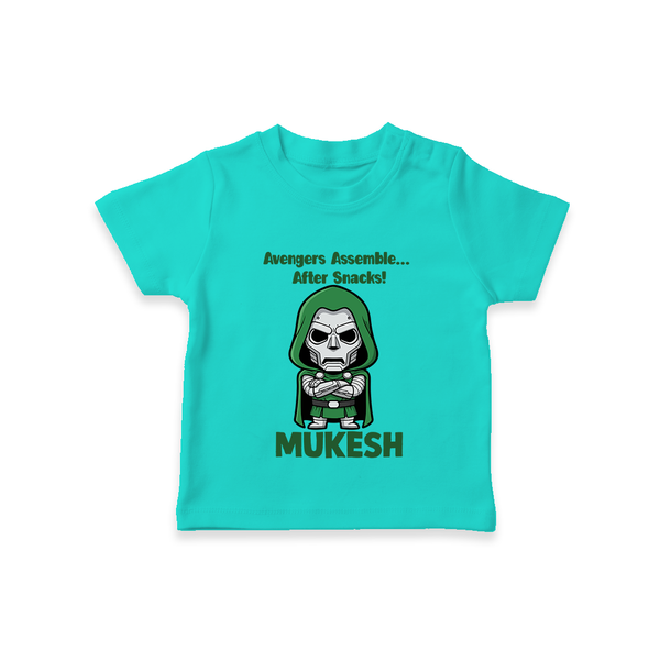 After Snacks Superhero Squad TShirt - TEAL - 0-5 Months Old (Chest 17")