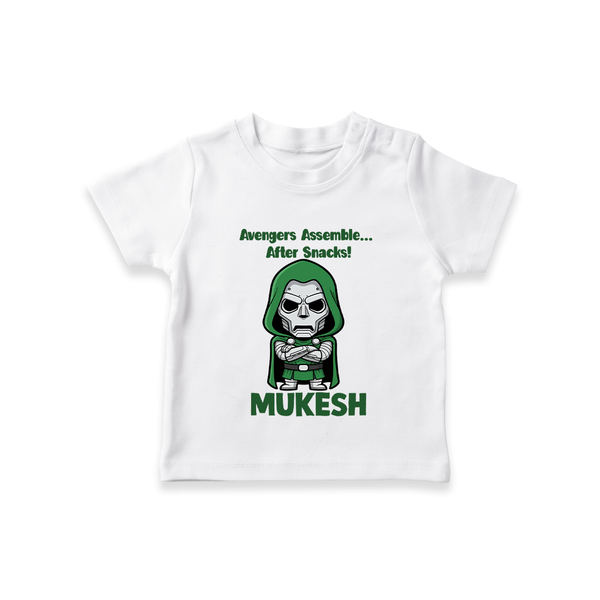 After Snacks Superhero Squad TShirt - WHITE - 0-5 Months Old (Chest 17")