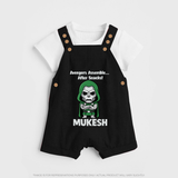 After Snacks Superhero Squad Dungaree - BLACK - 0 - 5 Months Old (Chest 18")
