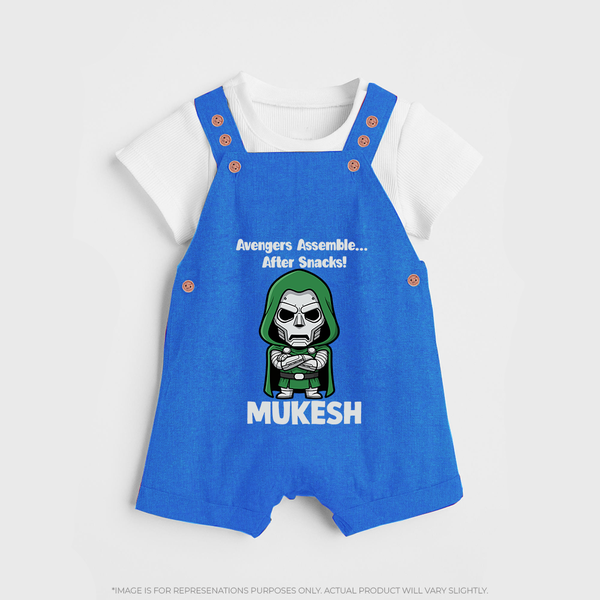 After Snacks Superhero Squad Dungaree - COBALT BLUE - 0 - 5 Months Old (Chest 18")