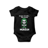 After Snacks Superhero Squad Romper - BLACK - New Born (Chest 14")