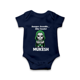 After Snacks Superhero Squad Romper - NAVY BLUE - New Born (Chest 14")