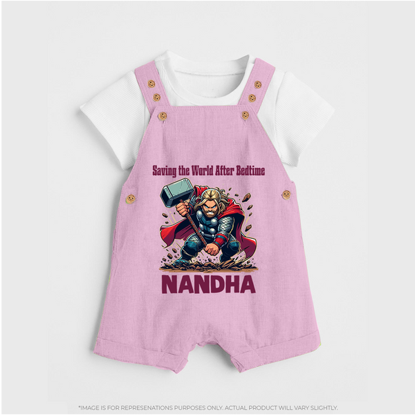  Bedtime World Saver Dungaree - BABY PINK - 0 - 5 Months Old (Chest 18")
