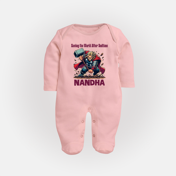  Bedtime World Saver Full Body Suit - BABY PINK - New Born (Chest 7.5")