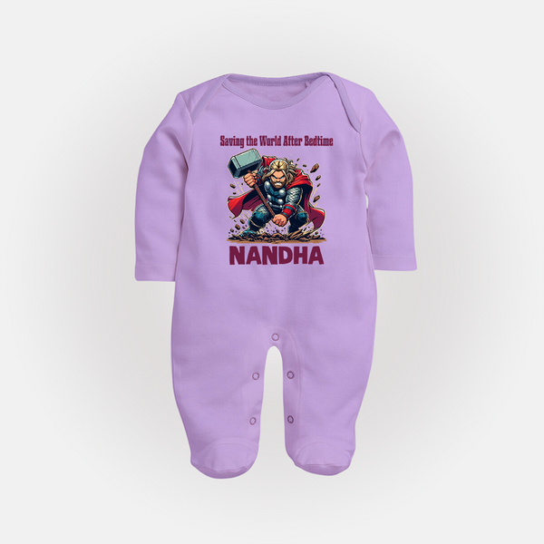  Bedtime World Saver Full Body Suit - LILAC - New Born (Chest 7.5")