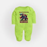  Bedtime World Saver Full Body Suit - LIME GREEN - New Born (Chest 7.5")