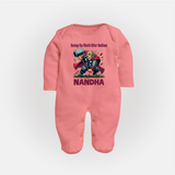  Bedtime World Saver Full Body Suit - PEACH - New Born (Chest 7.5")