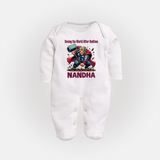  Bedtime World Saver Full Body Suit - WHITE - New Born (Chest 7.5")
