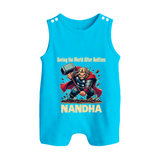  Bedtime World Saver Button Romper - SKY BLUE - New Born (Chest 18")