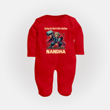  Bedtime World Saver Full Body Suit - RED - New Born (Chest 7.5")