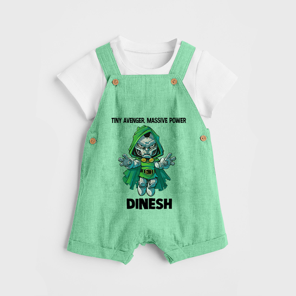  Tiny Avenger Massive Power Dungaree - GREEN - 0 - 5 Months Old (Chest 18")