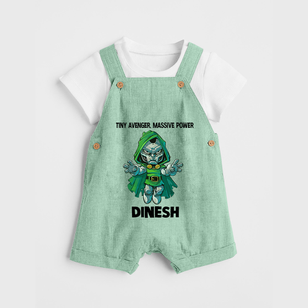  Tiny Avenger Massive Power Dungaree - MINT GREEN - 0 - 5 Months Old (Chest 18")
