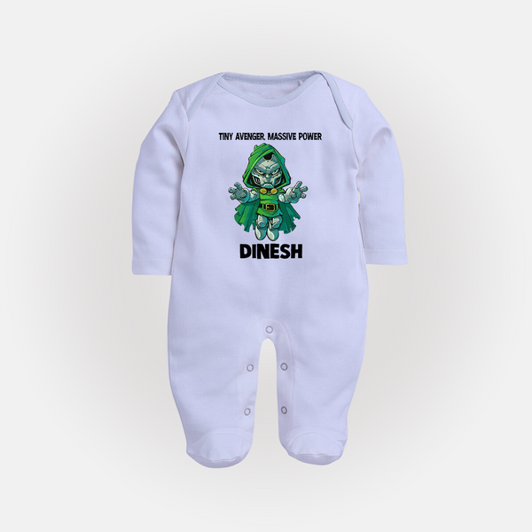  Tiny Avenger Massive Power Full Body Suit - BABY BLUE - New Born (Chest 7.5")