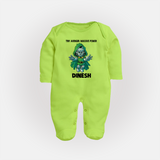  Tiny Avenger Massive Power Full Body Suit - LIME GREEN - New Born (Chest 7.5")