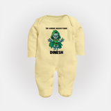  Tiny Avenger Massive Power Full Body Suit - PASTEL YELLOW - New Born (Chest 7.5")