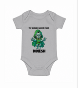  Tiny Avenger Massive Power Romper - GREY - New Born (Chest 14")