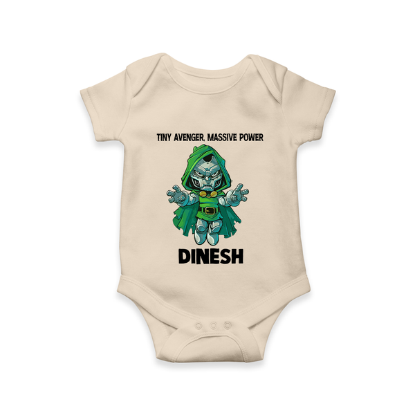  Tiny Avenger Massive Power Romper - IVORY - New Born (Chest 14")