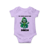 Tiny Avenger Massive Power Romper - LILAC - New Born (Chest 14")