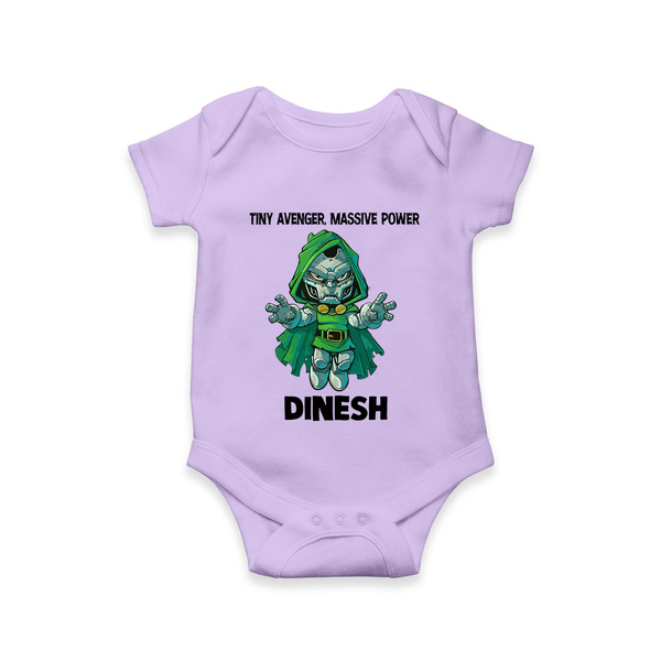  Tiny Avenger Massive Power Romper - LILAC - New Born (Chest 14")