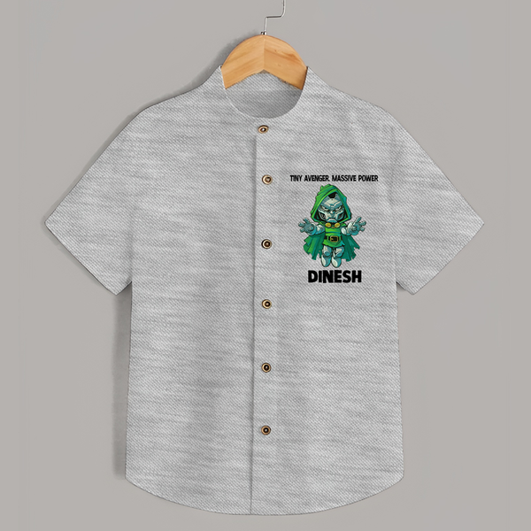  Tiny Avenger Massive Power Shirt - GREY - 0 - 6 Months Old (Chest 23")