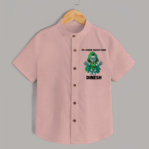  Tiny Avenger Massive Power Shirt - PEACH - 0 - 6 Months Old (Chest 23")