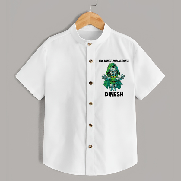  Tiny Avenger Massive Power Shirt - WHITE - 0 - 6 Months Old (Chest 23")