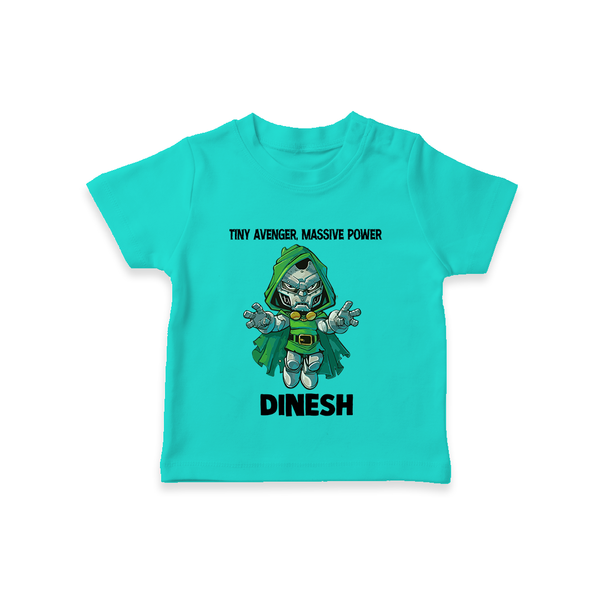  Tiny Avenger Massive Power TShirt - TEAL - 0-5 Months Old (Chest 17")