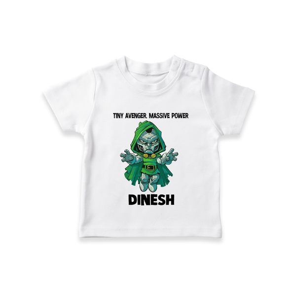  Tiny Avenger Massive Power TShirt - WHITE - 0-5 Months Old (Chest 17")