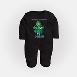  Tiny Avenger Massive Power Full Body Suit - BLACK - New Born (Chest 7.5")