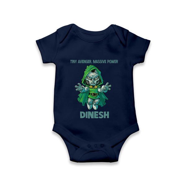  Tiny Avenger Massive Power Romper - NAVY BLUE - New Born (Chest 14")