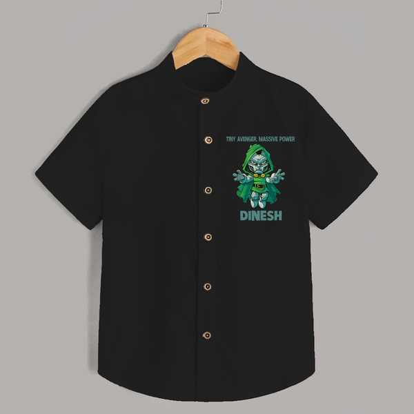  Tiny Avenger Massive Power Shirt - BLACK - 0 - 6 Months Old (Chest 23")