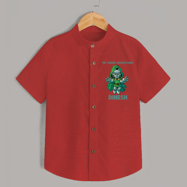  Tiny Avenger Massive Power Shirt - RED - 0 - 6 Months Old (Chest 23")