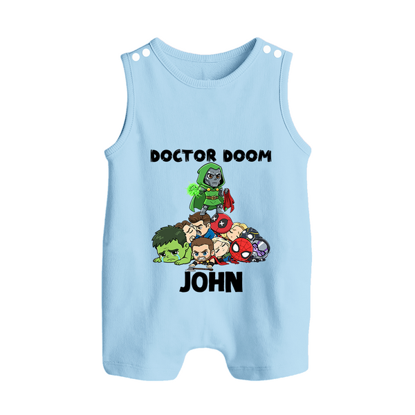 Ultimate Superhero Squad Button Romper - BABY BLUE - New Born (Chest 18")