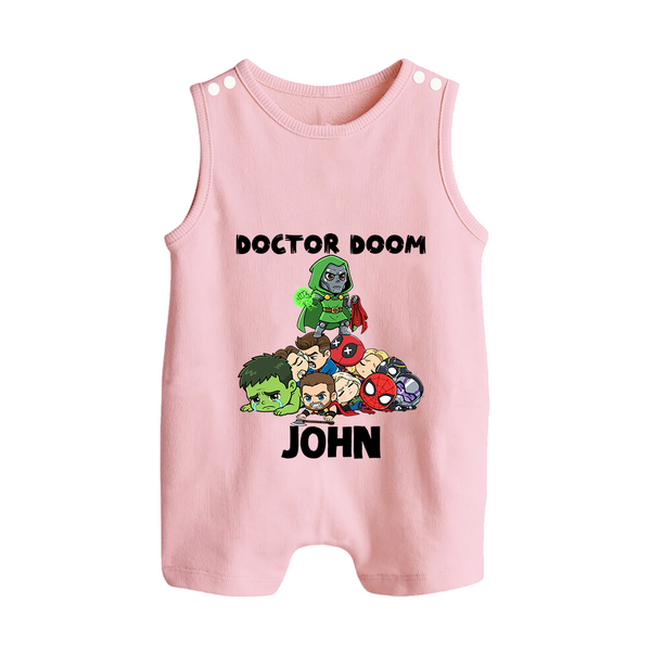 Ultimate Superhero Squad Button Romper - BABY PINK - New Born (Chest 18")