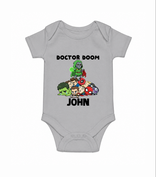Ultimate Superhero Squad Baby Romper - GREY - New Born (Chest 14")
