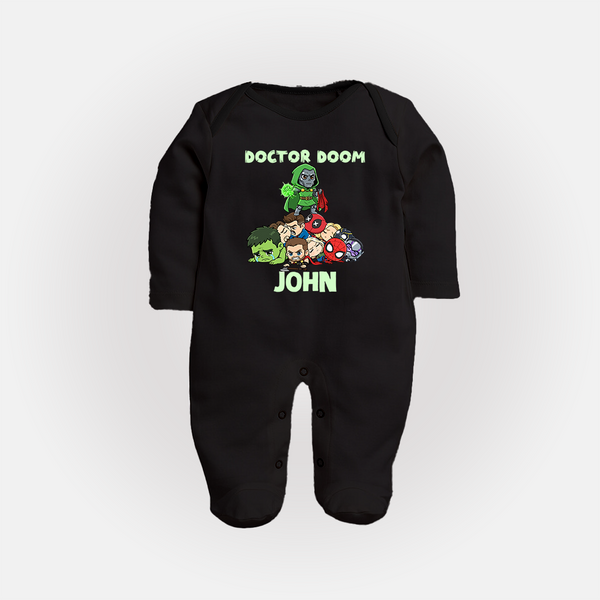 Ultimate Superhero Squad Full Body Suit - BLACK - New Born (Chest 7.5")