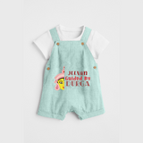 Guided By Durga - Customized Dungaree Set For Kids - ARCTIC BLUE - 0 - 5 Months Old (Chest 18")